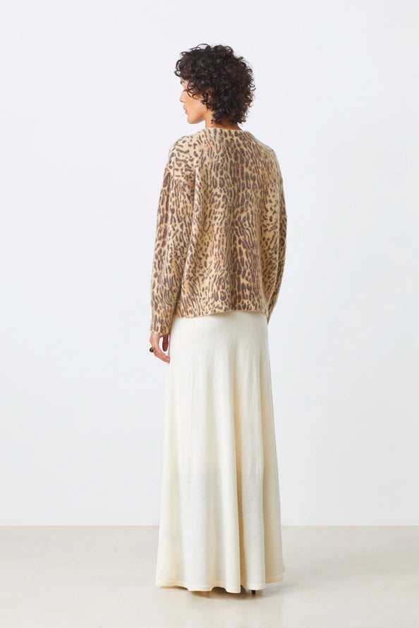 Pleoli Pull léopard beige