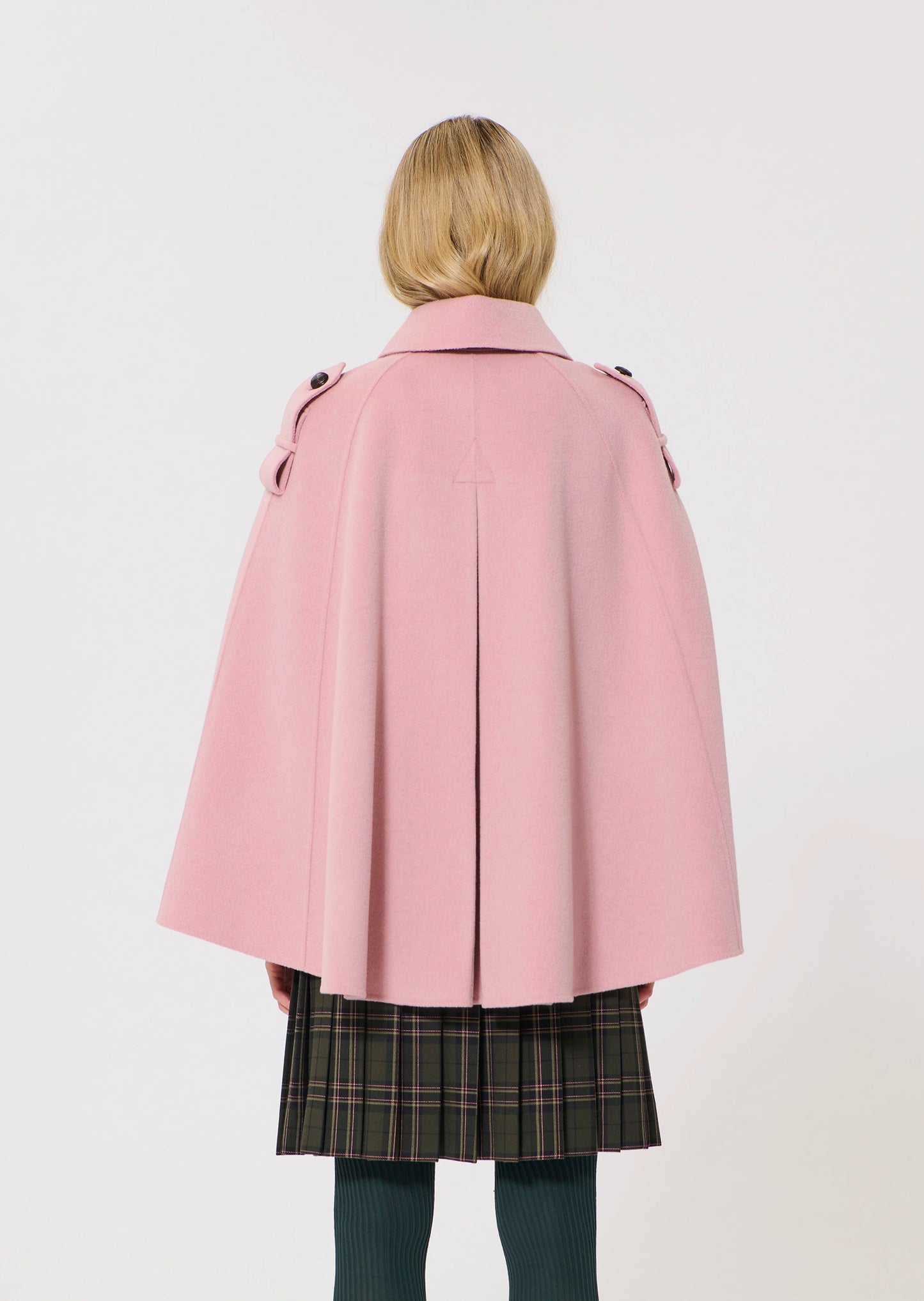 Cape Majorelle rose pâle en laine double face