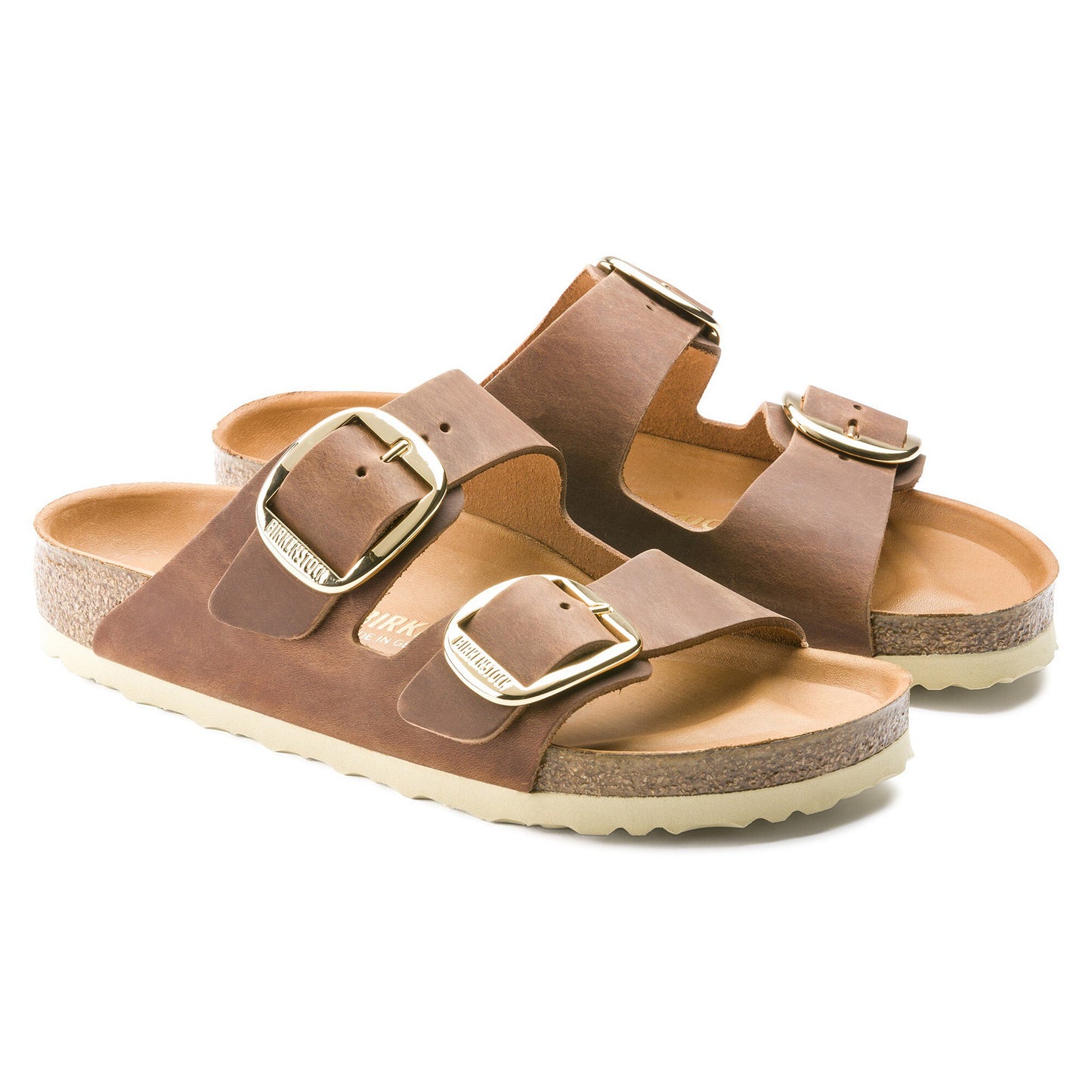 Birkenstock Arizona Big Buckle Cuir huilé - Cognac