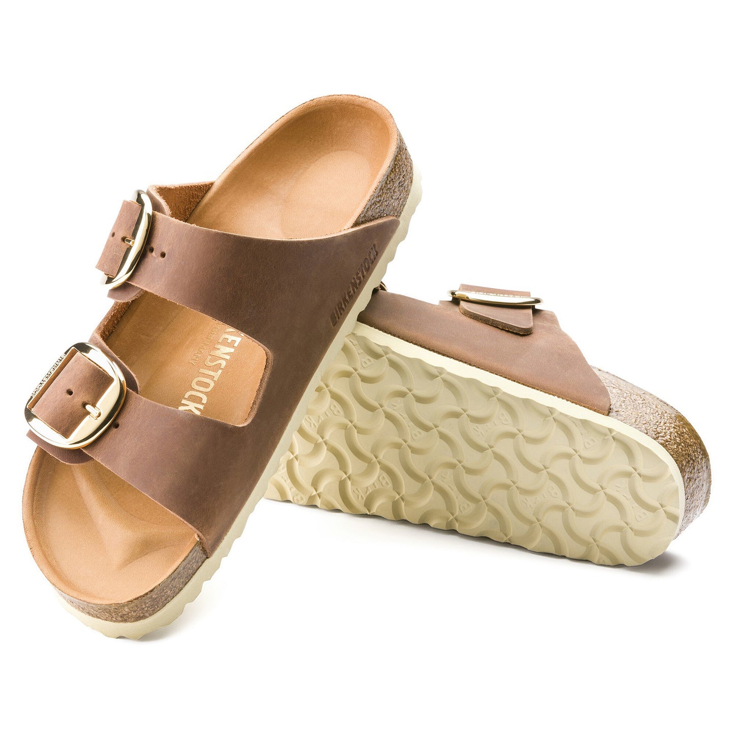 Birkenstock Arizona Big Buckle Cuir huilé - Cognac