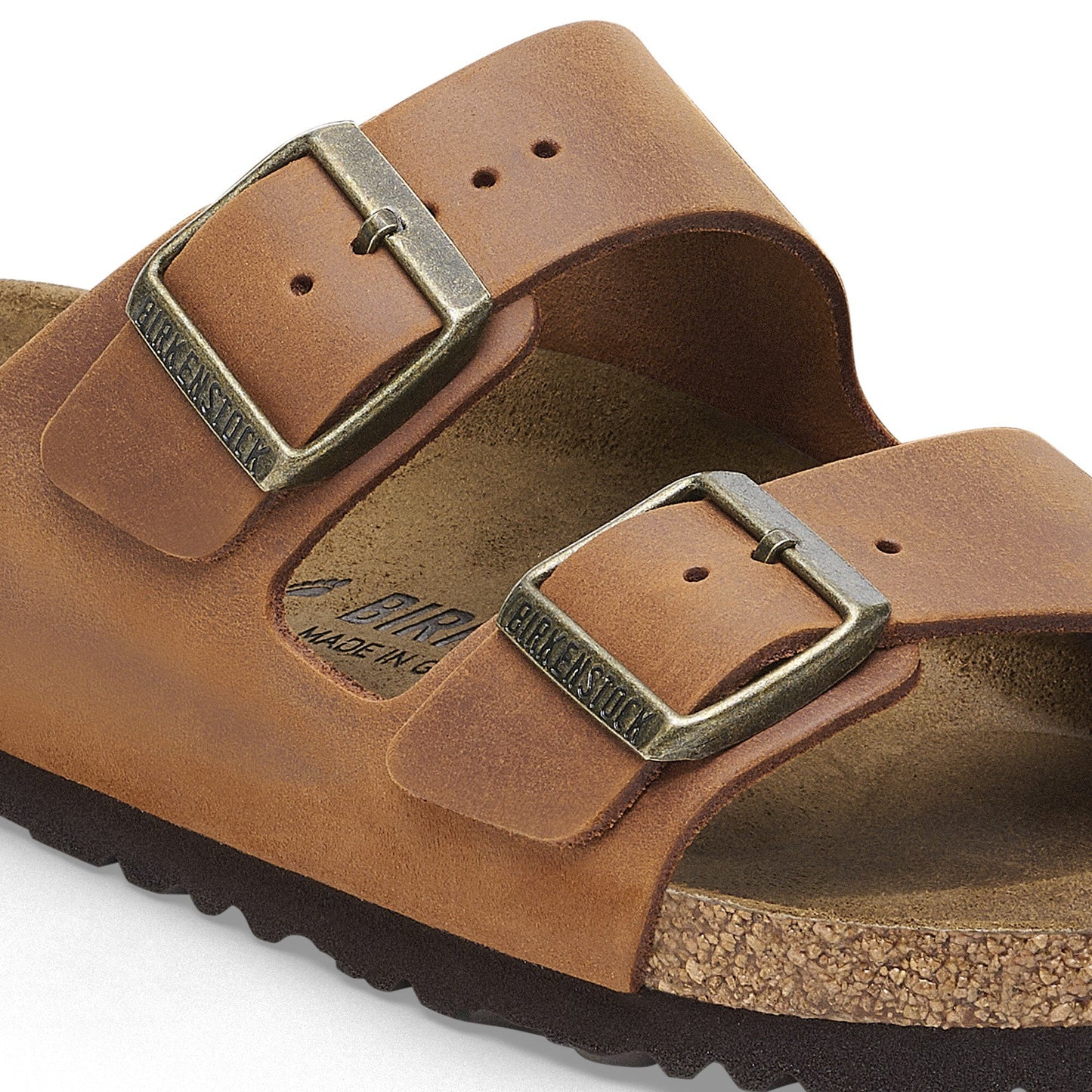 Birkenstock Arizona Cuir huilé - Cognac