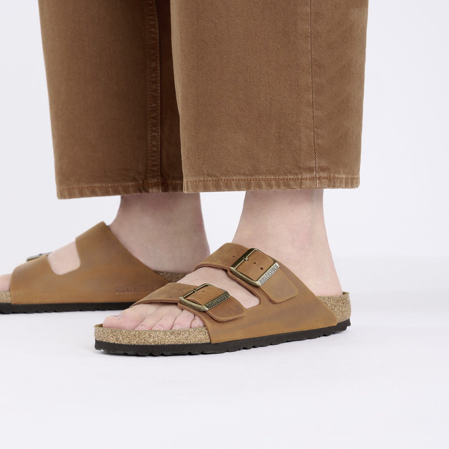 Birkenstock Arizona Cuir huilé - Cognac