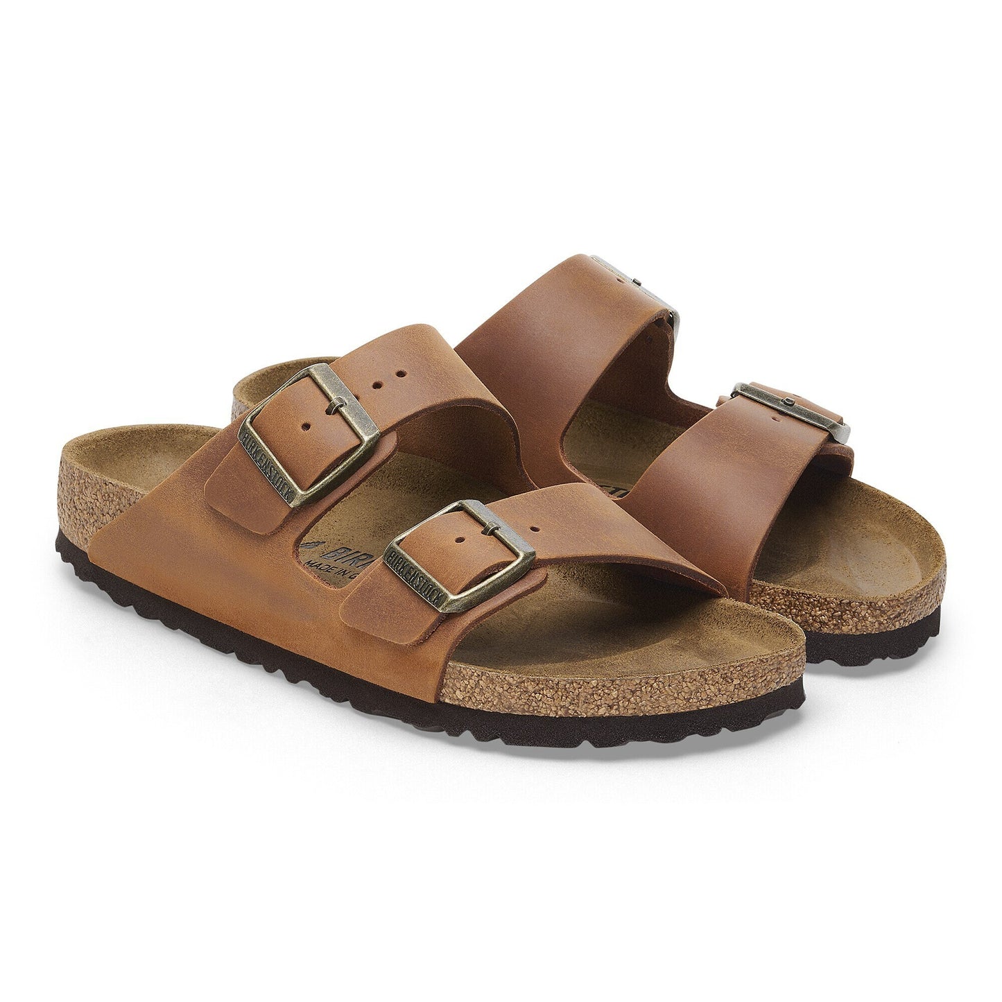 Birkenstock Arizona Cuir huilé - Cognac