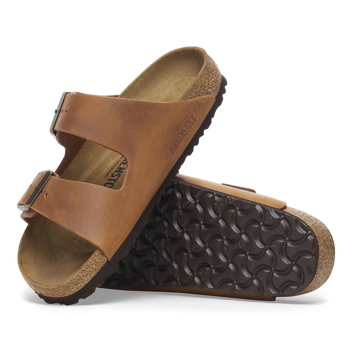 Birkenstock Arizona Cuir huilé - Cognac