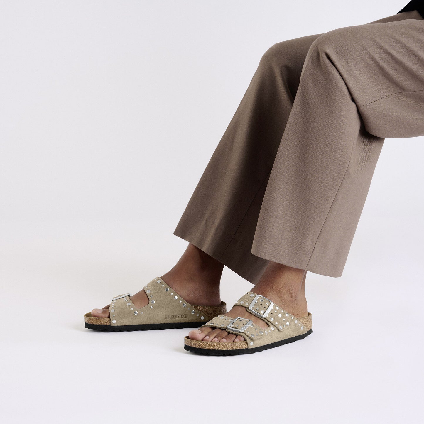 Birkenstock Arizona Rivet Suède - Taupe