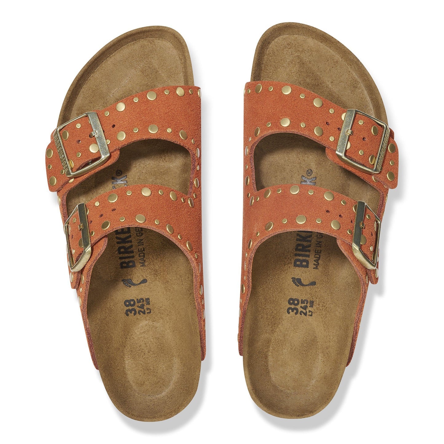 Birkenstock Arizona Rivet Suède Dark Rust