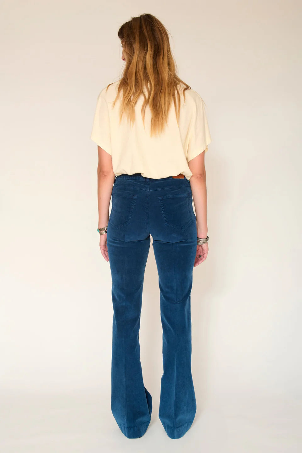 PANTALON EN VELOURS - THE DIANA VELVET INDIGO
