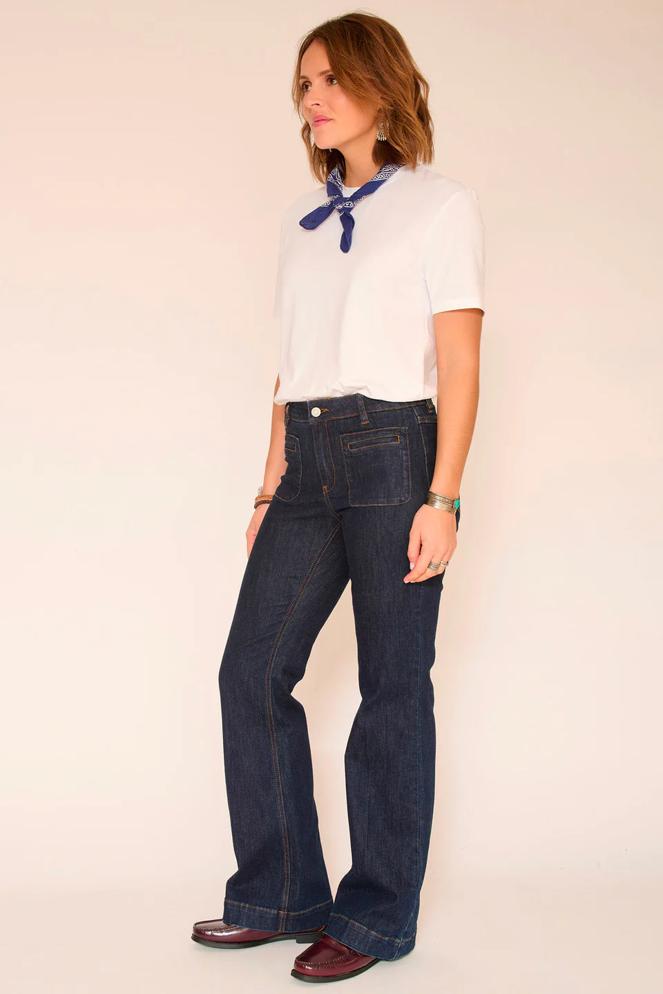 JEAN FLARE - THE DIANA WILSON BLUE SYDNEY WASH