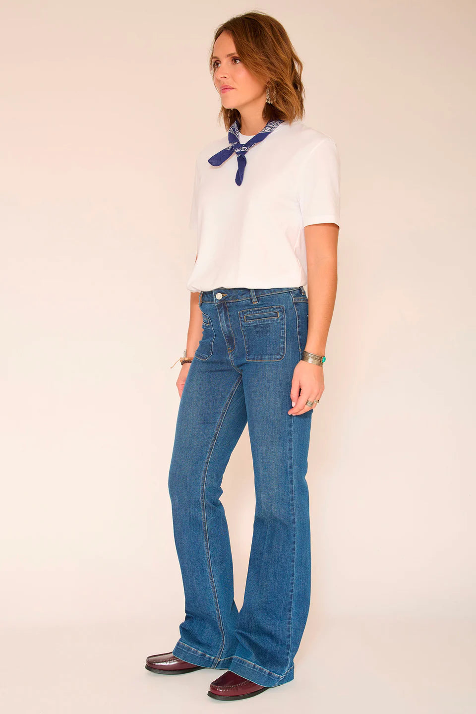 JEAN FLARE - THE DIANA WILSON BLUE TEXAS WASH