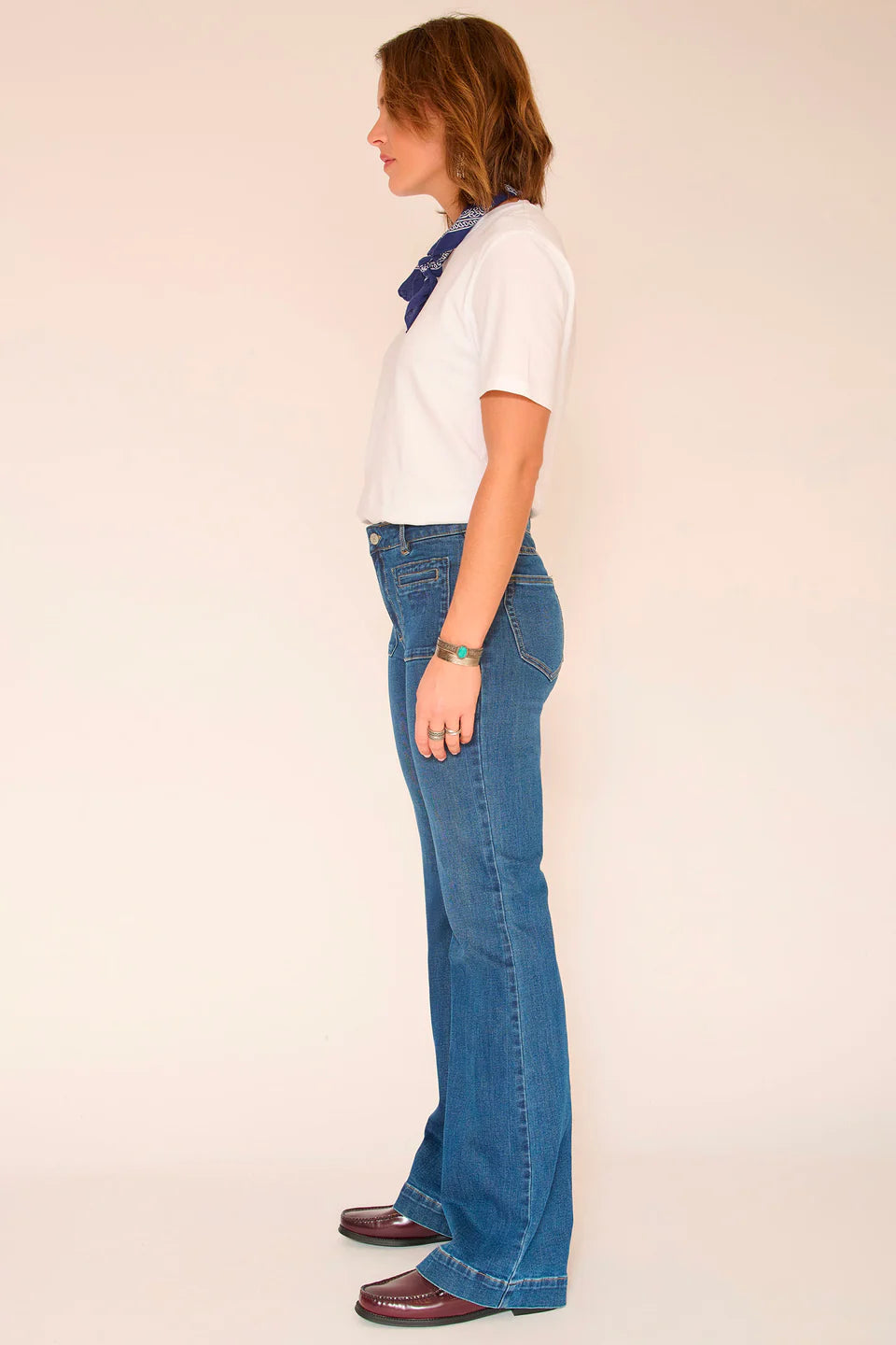 JEAN FLARE - THE DIANA WILSON BLUE TEXAS WASH