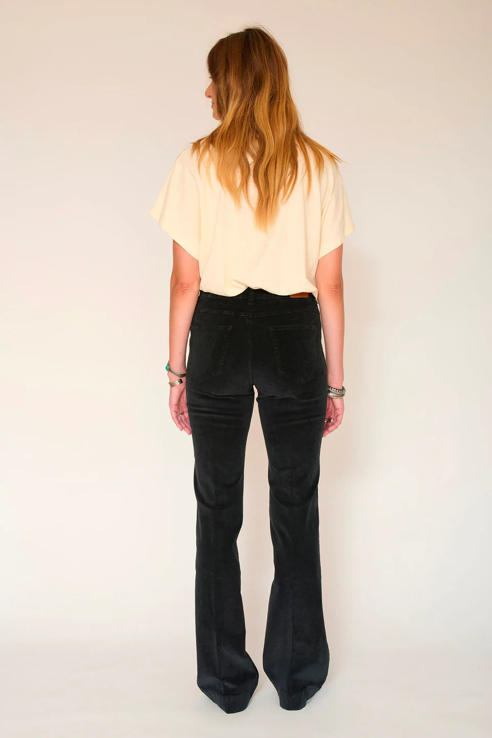 PANTALON EN VELOURS - THE DIANA VELVET BLACK