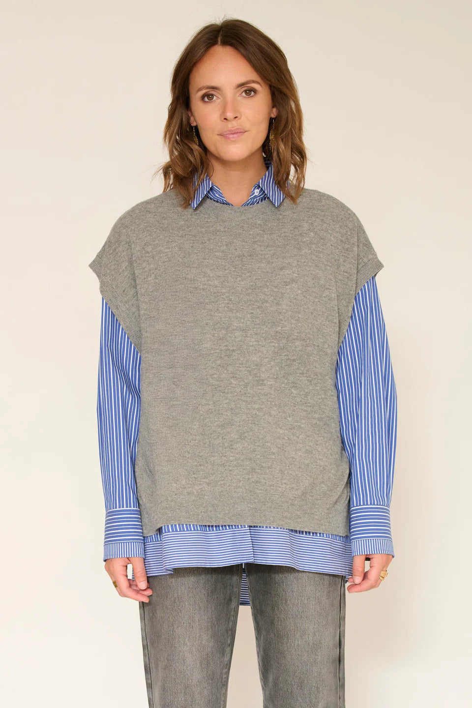 PULL SANS MANCHE - KLEE GREY