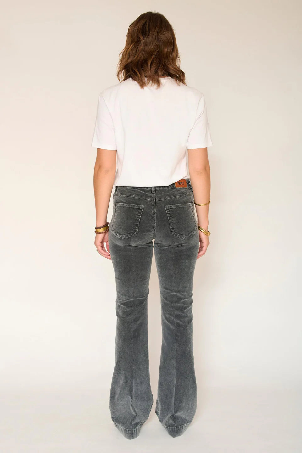 PANTALON EN VELOURS - THE DIANA VELVET VINTAGE CARBONE