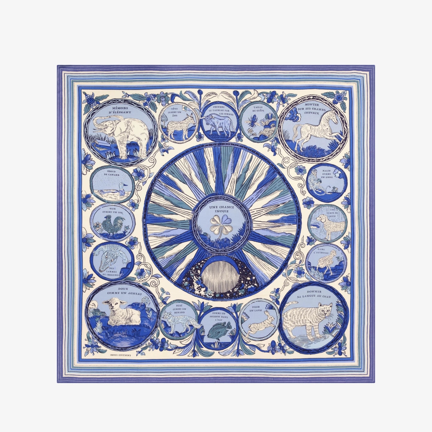 Carré 130 - Chance Inoui - Bleu