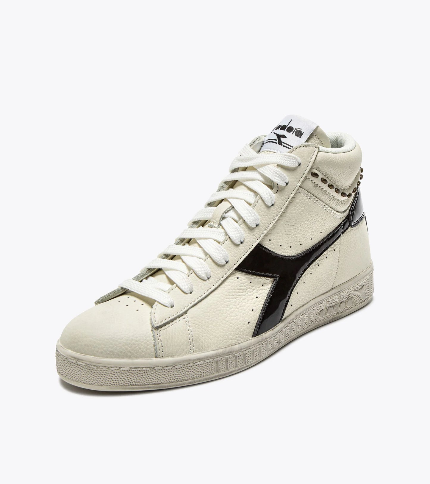 GAME L HIGH WAXED STUDS WN White Black