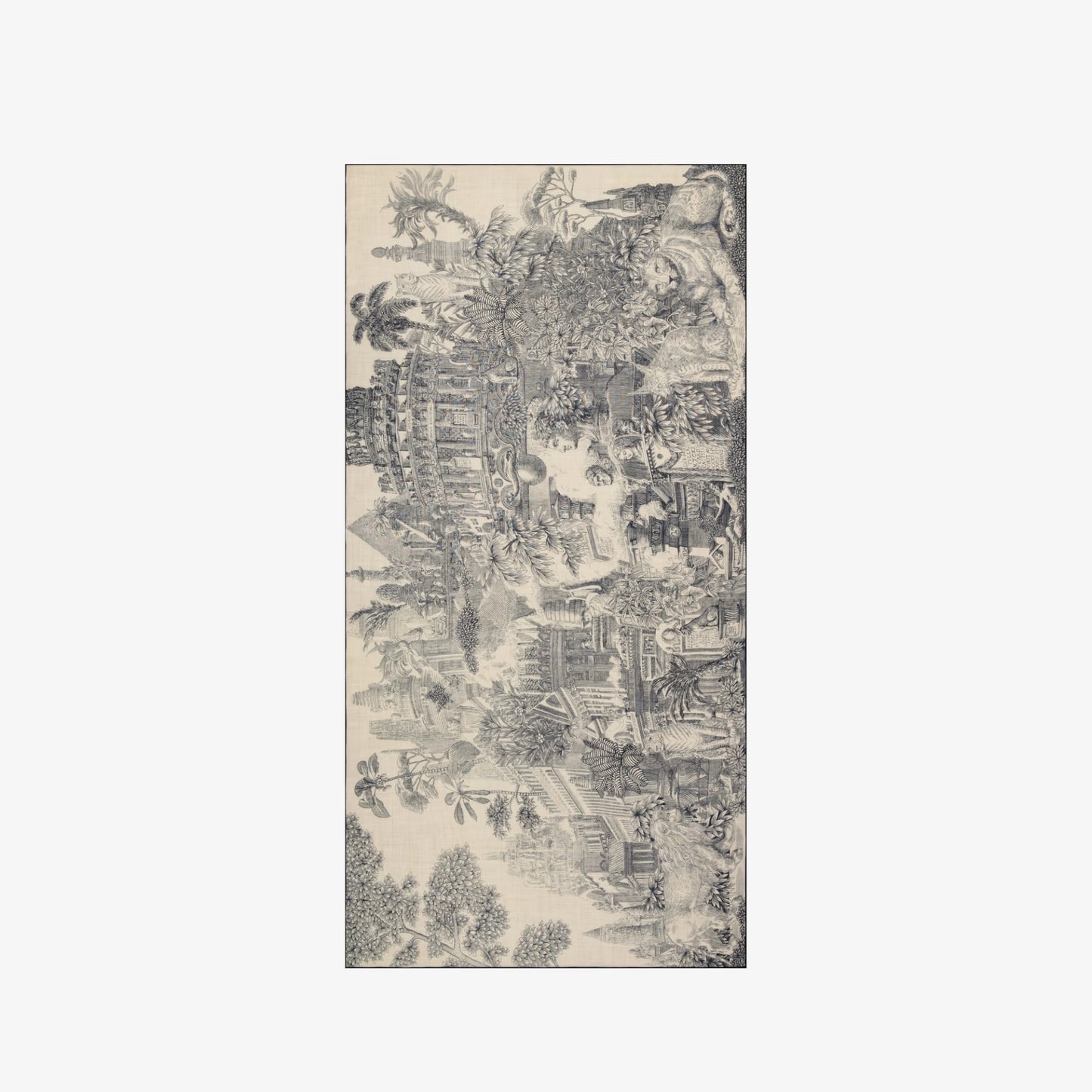 Écharpe en Laine 100 - Piranesi - Noir