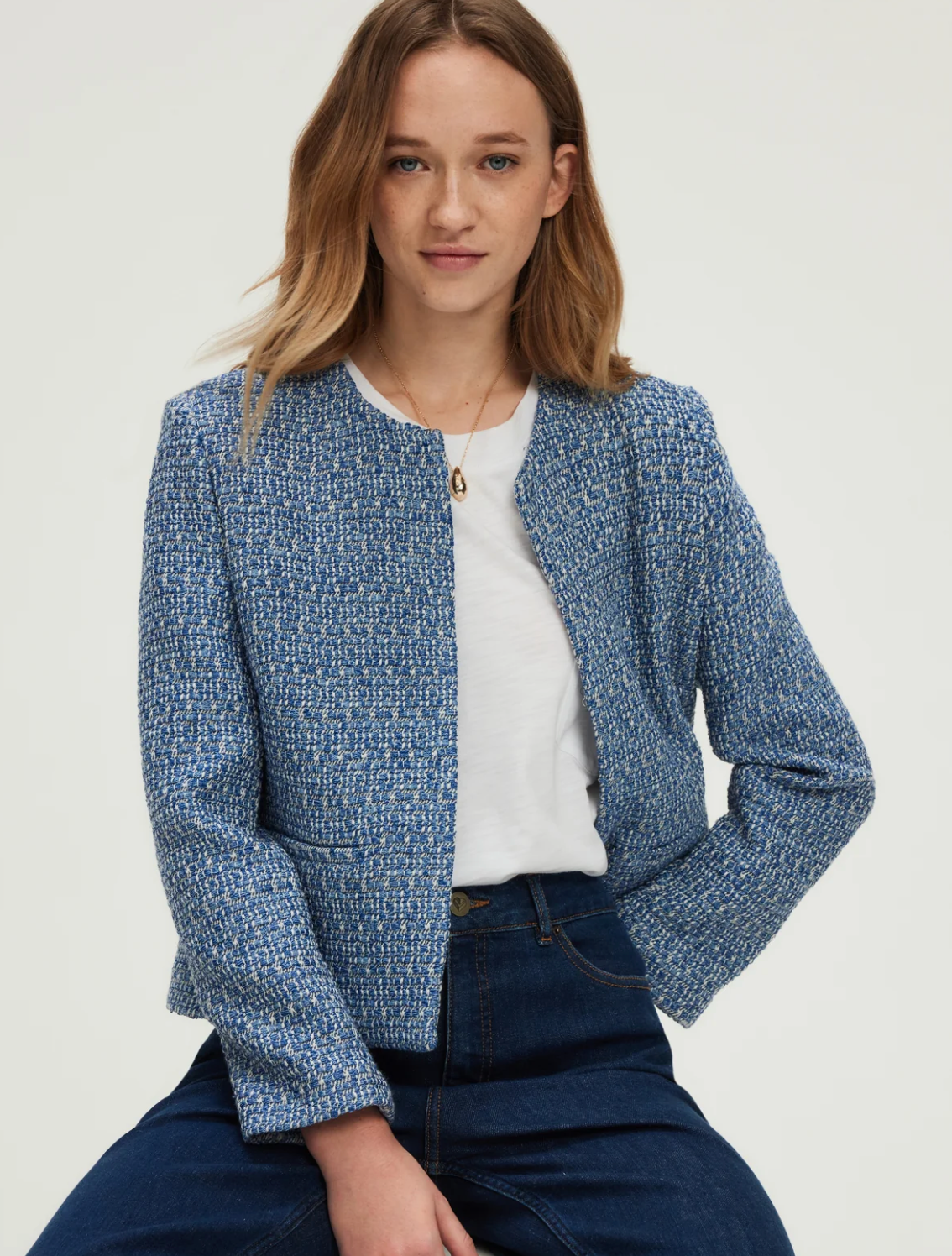 Veste courte en tweed bicolore - RONISE