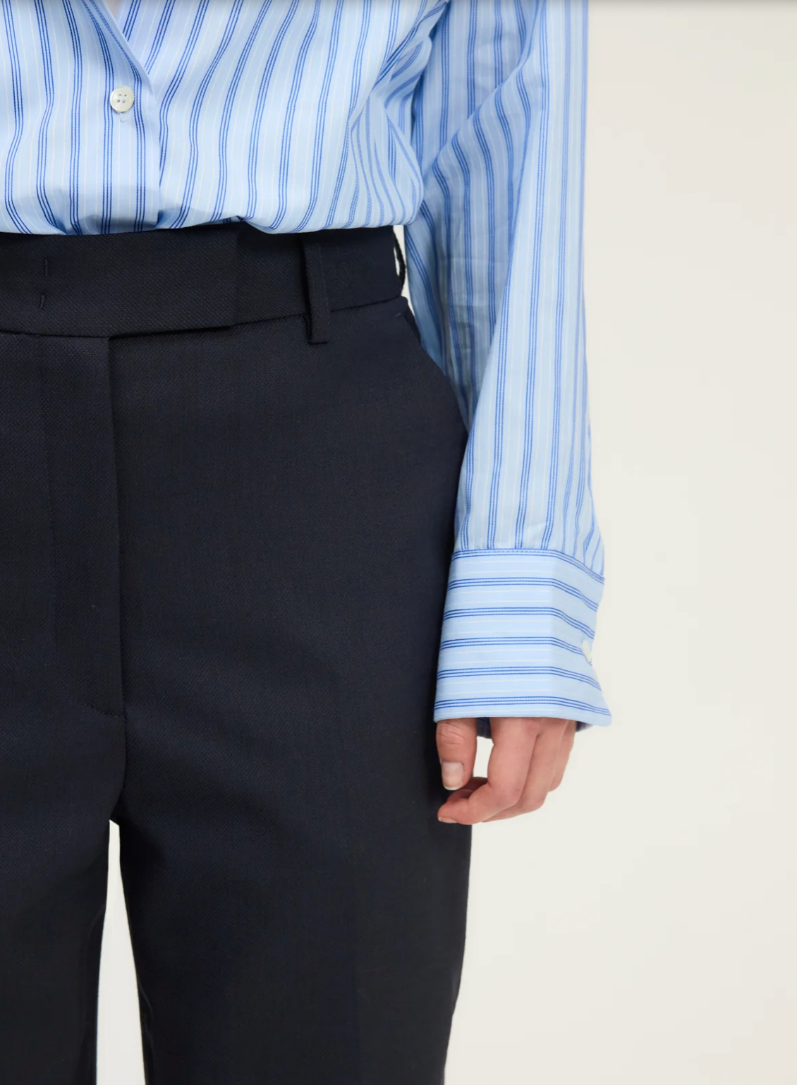 Pantalon droit de tailleur - CILIANE Marine