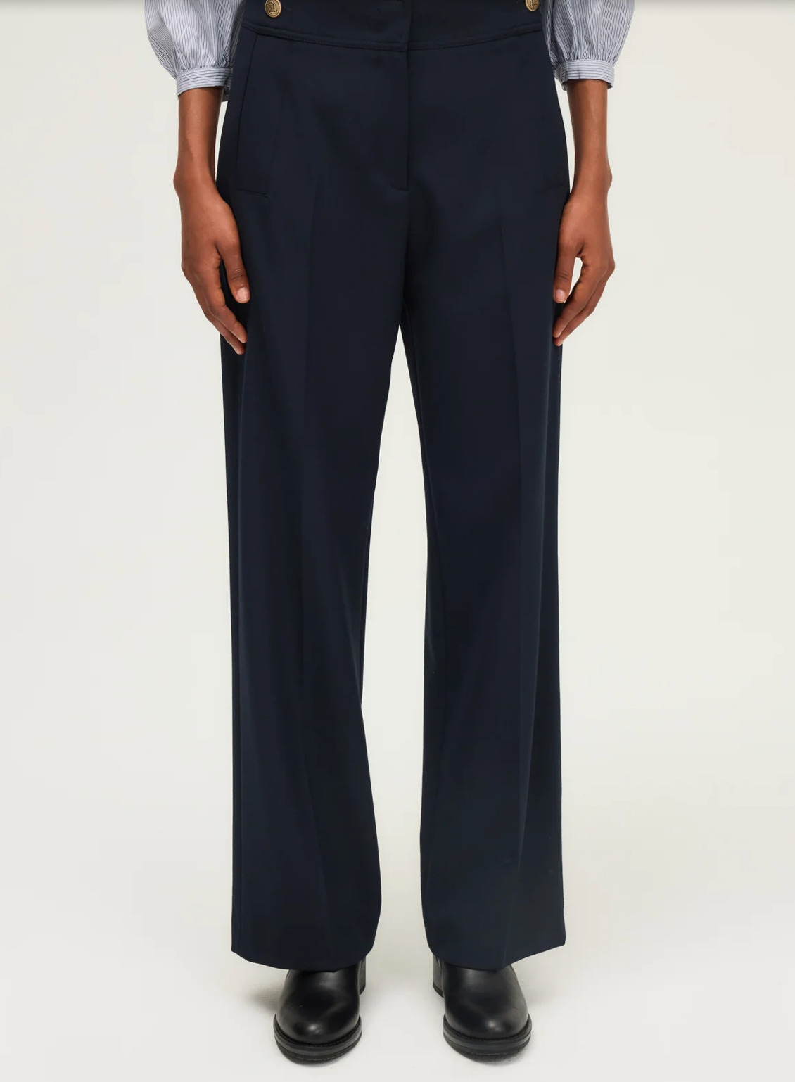 Pantalon droit de tailleur - CILIANE Marine (Copie)