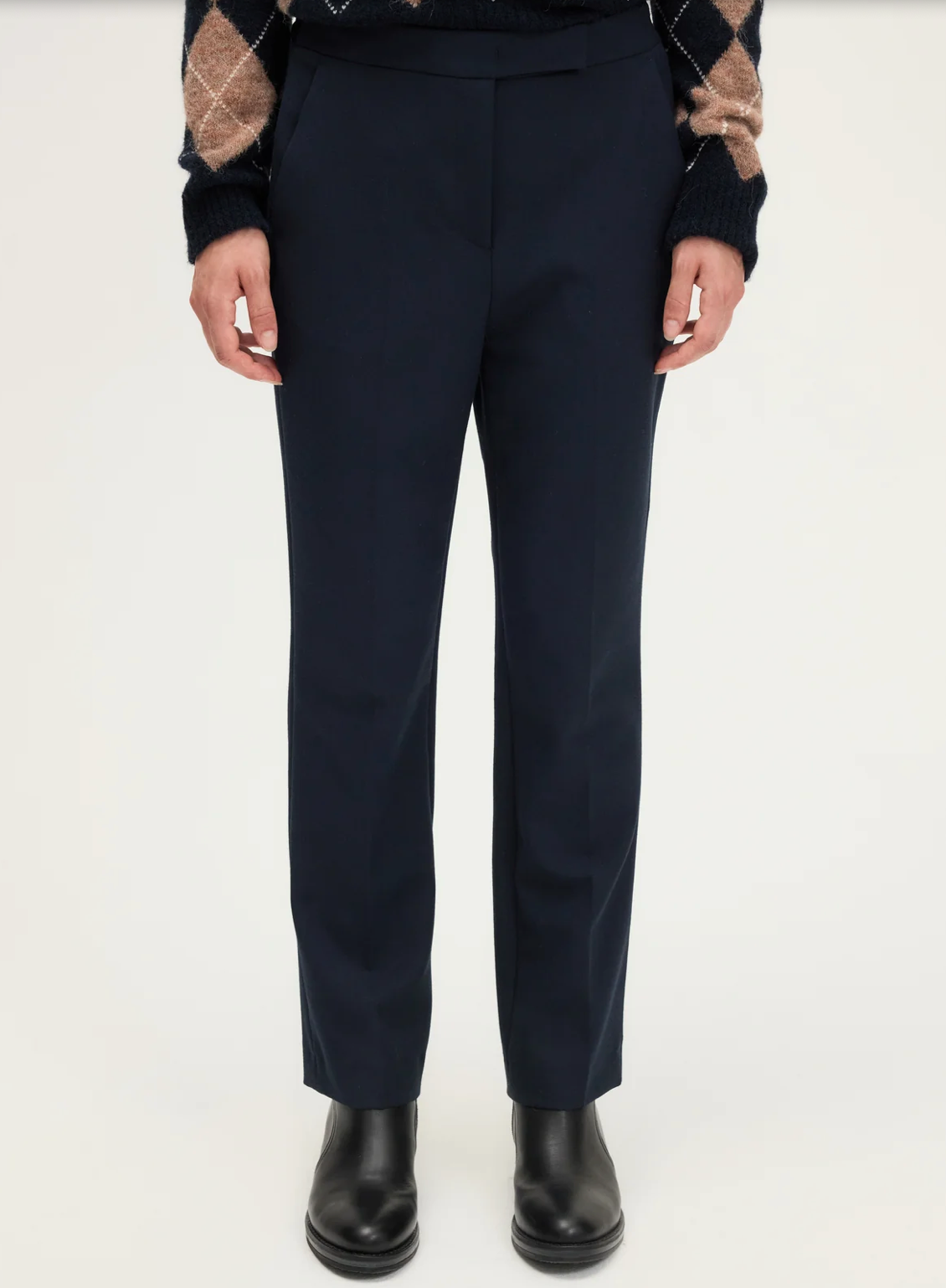 Pantalon de tailleur élastiqué - CHLOEA Marine