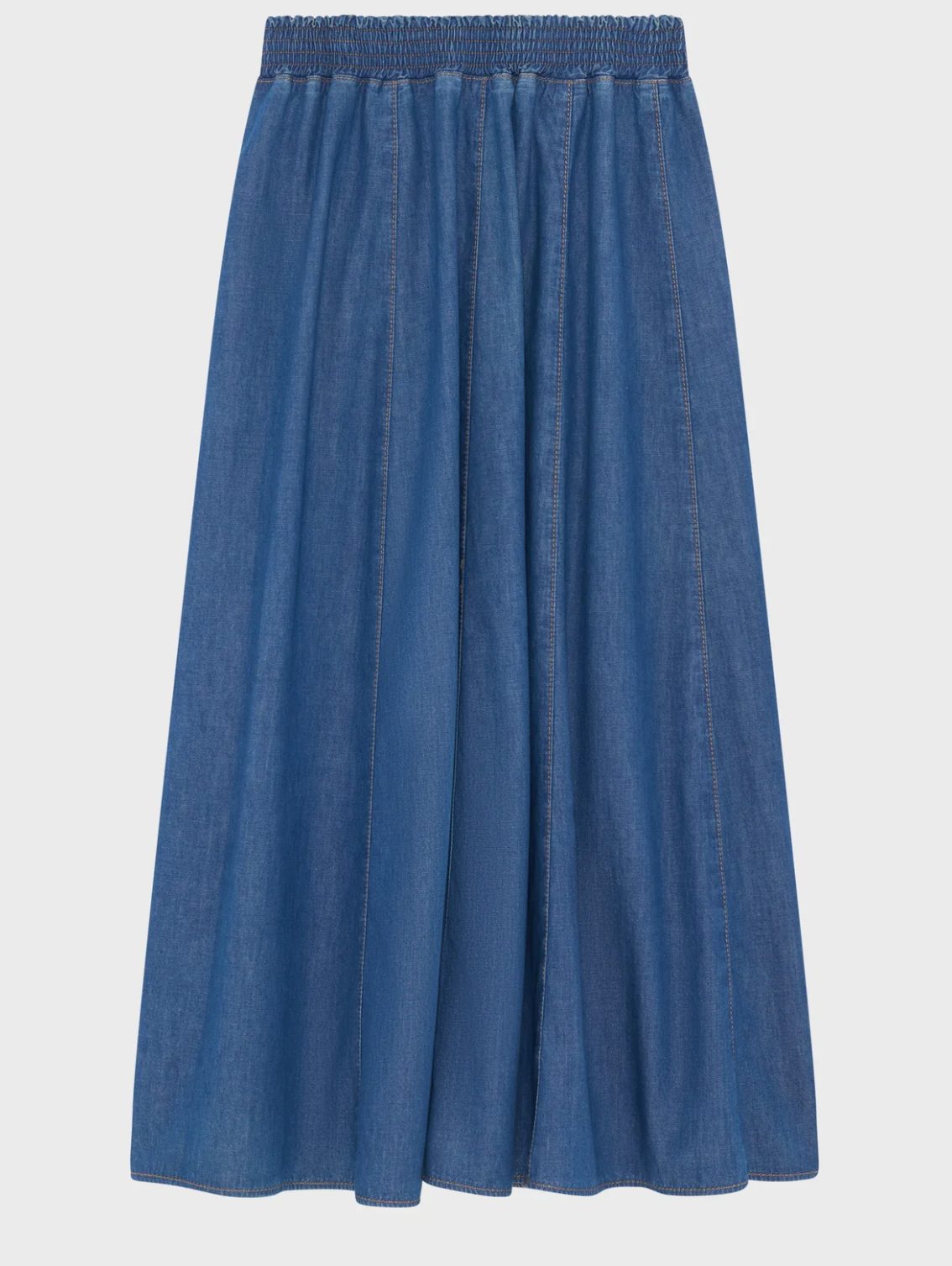 Jupe midi en denim plissé - NINAE