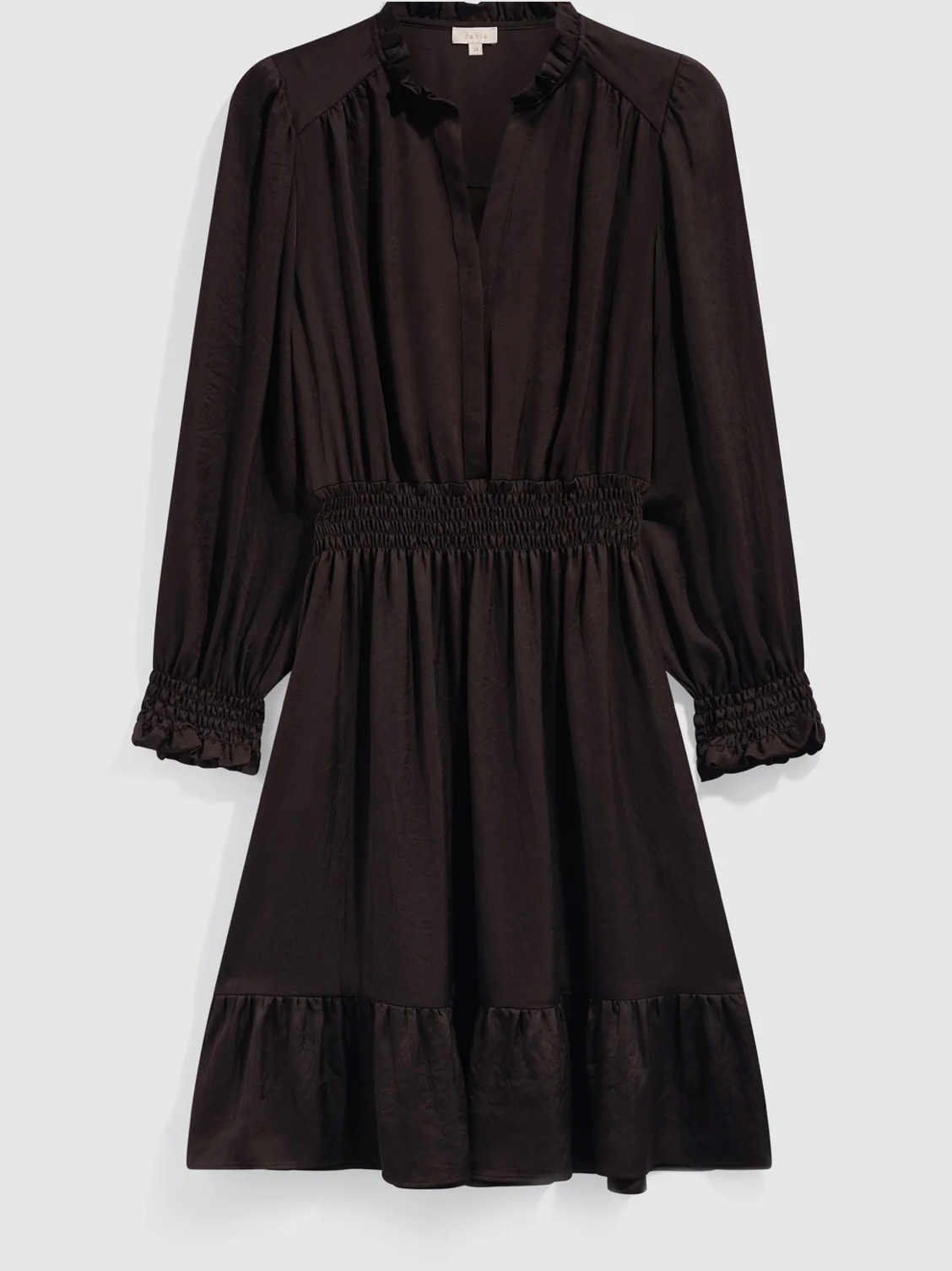 Robe courte à volants et smocks - CANEL