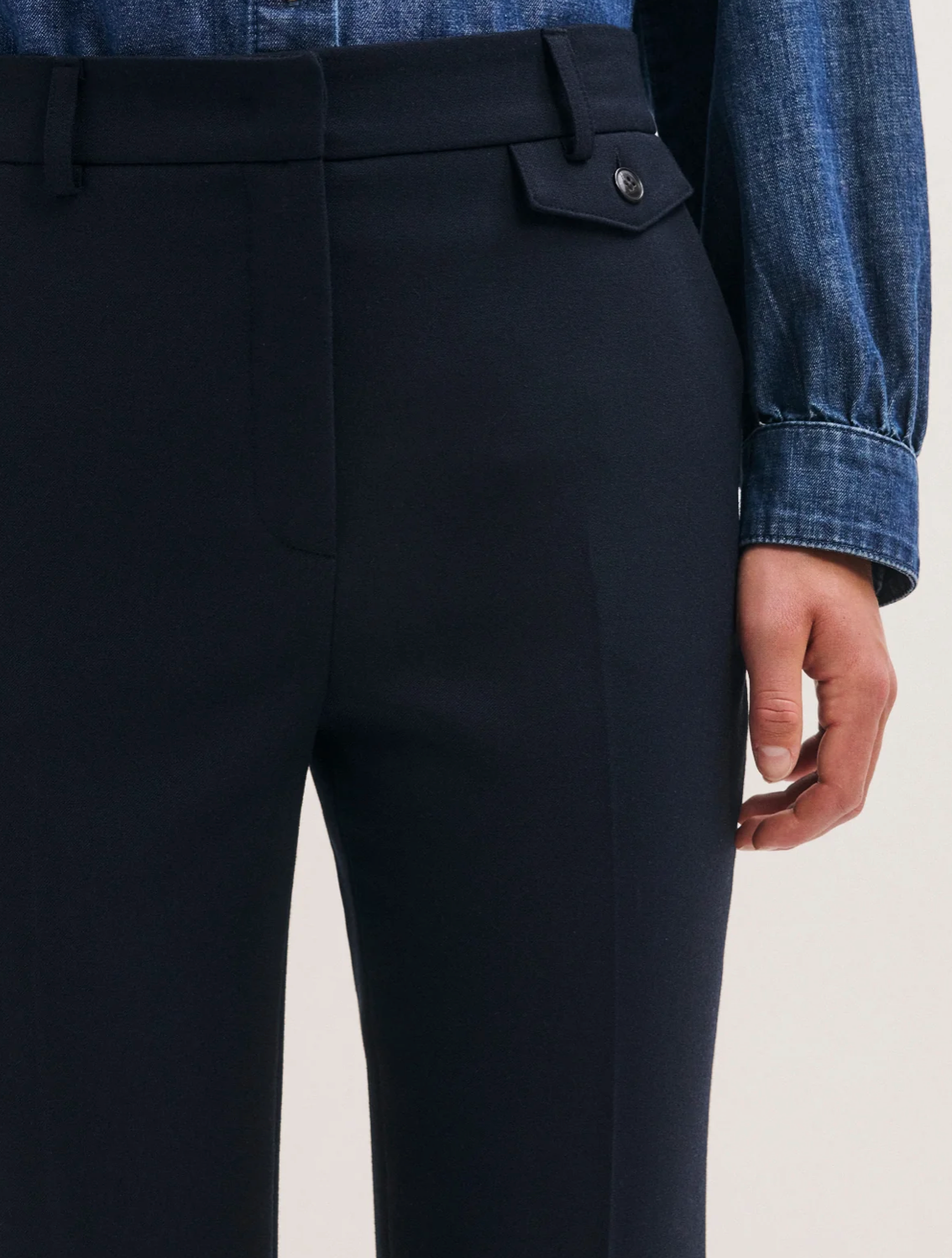 Pantalon slim 7/8 de tailleur - MALA Marine
