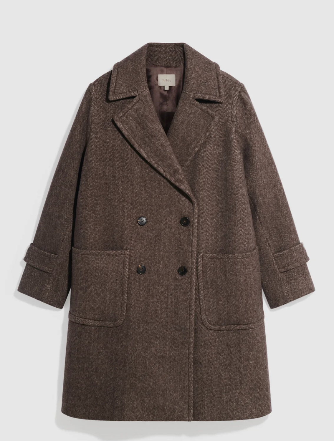 Manteau croisé à chevrons - ANSA