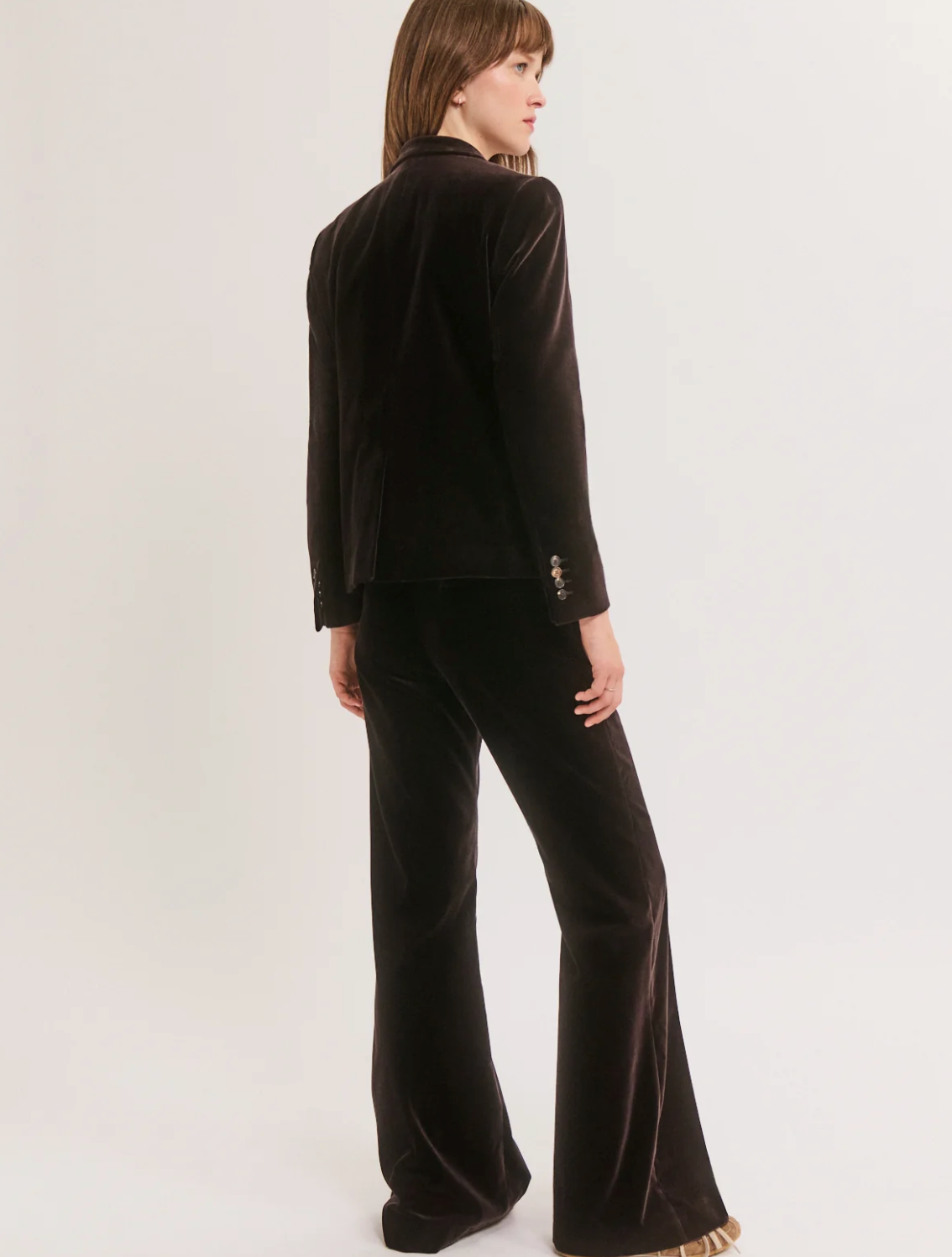 Blazer en velours lisse - JELIA Cinnamon
