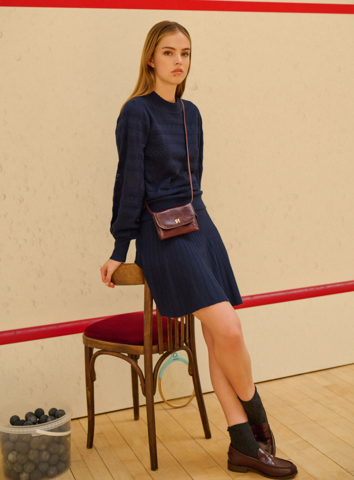 PORTE CARTES ELODIE Aubergine