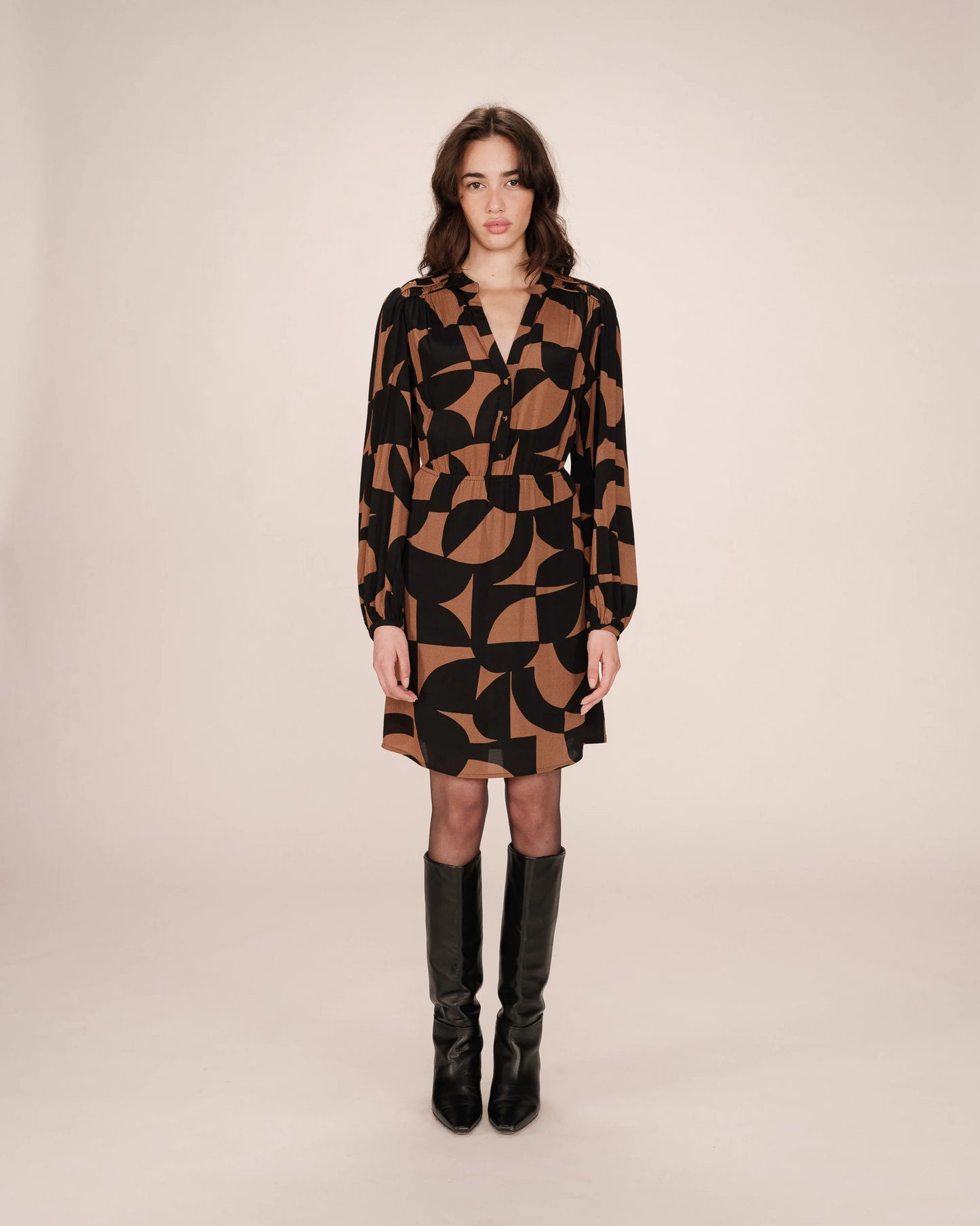 ROBE COURTE CHOCOLAT SELIA