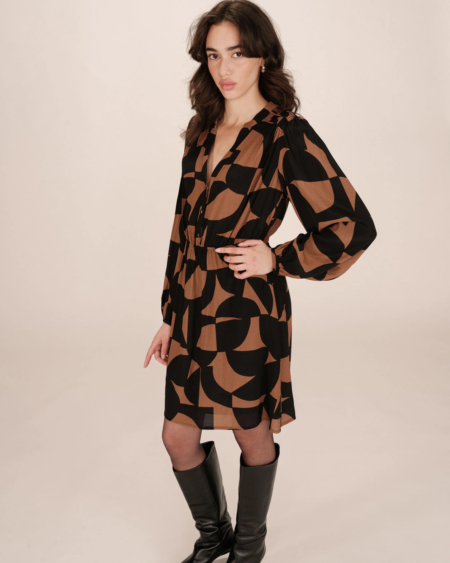 ROBE COURTE CHOCOLAT SELIA