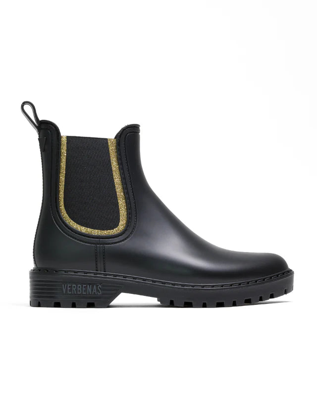 Bottes de Pluie Gaudi Mate Glitter Negro-Oro