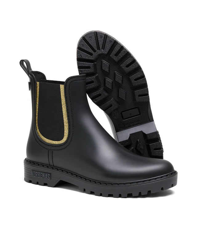 Bottes de Pluie Gaudi Mate Glitter Negro-Oro