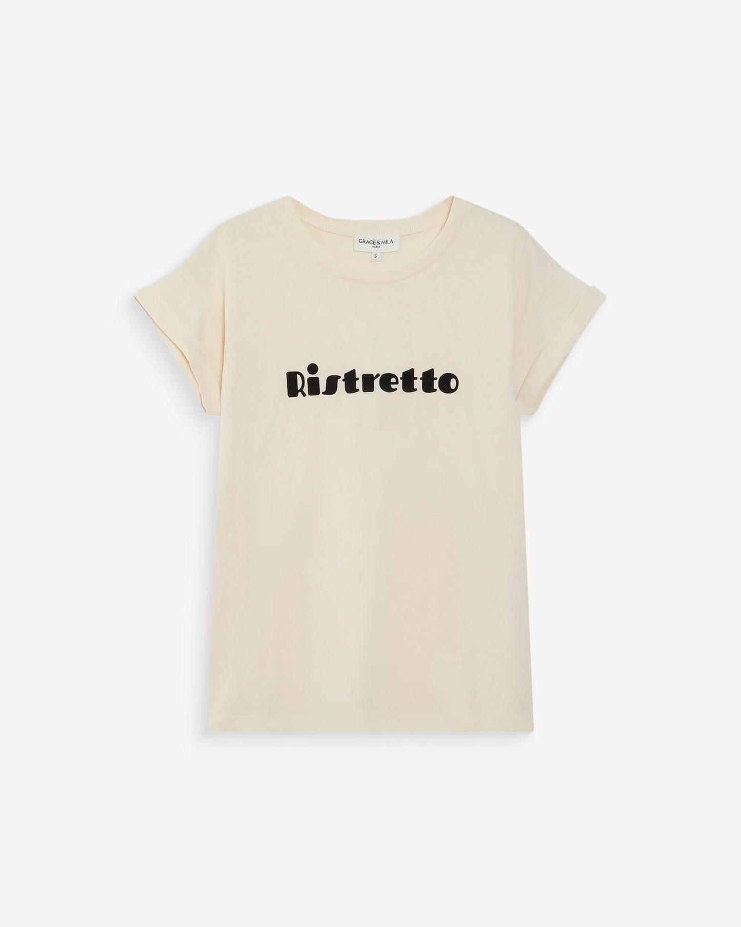 T-SHIRT EN COTON À MESSAGE IMPRIMÉ CHOCOLAT VICO