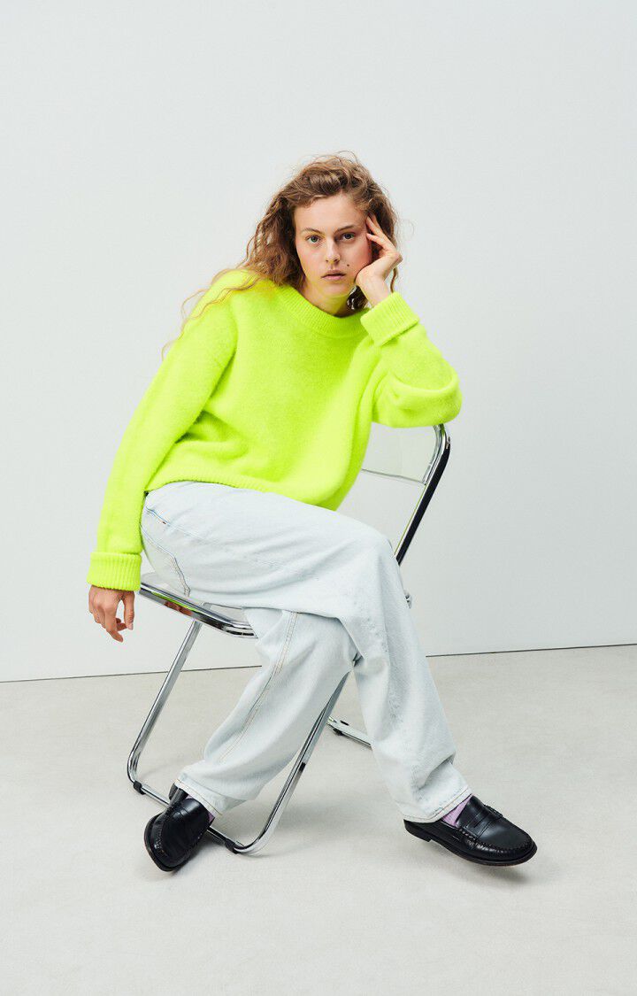 PULL FEMME VITOW JAUNE FLUO CHINE
