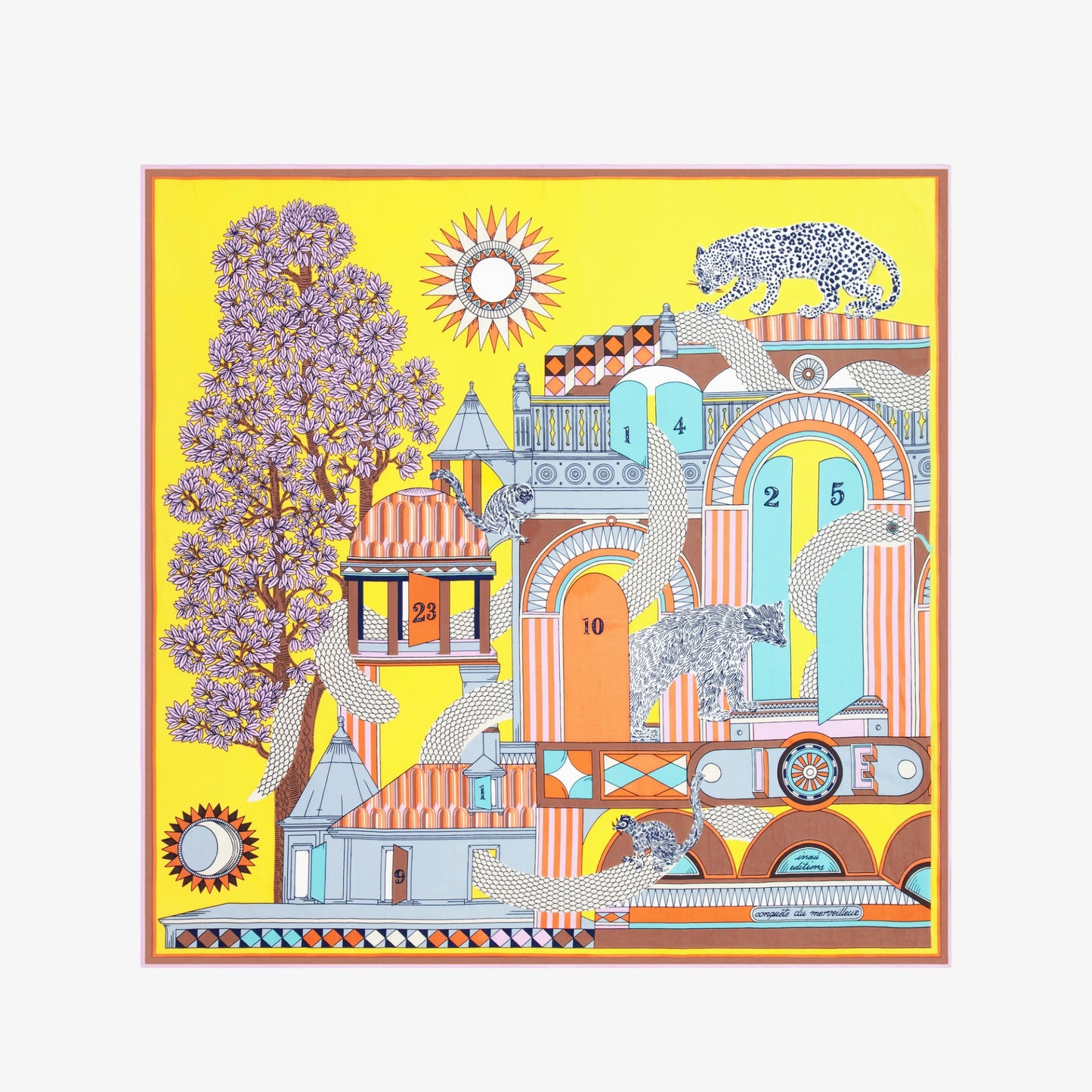 Carré 100 - Taj - Jaune