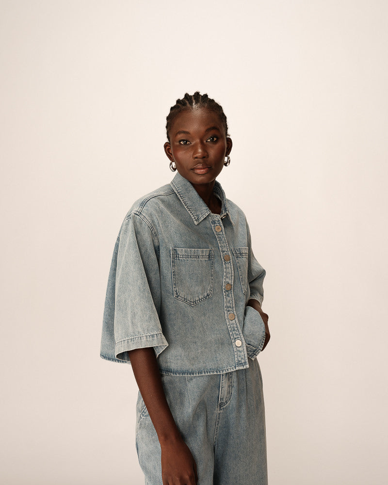 CHEMISE SKY BLUE POMONA