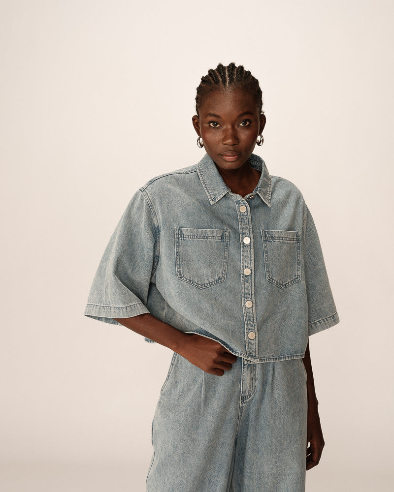 CHEMISE SKY BLUE POMONA