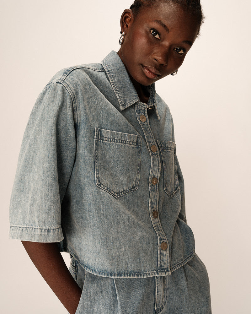 CHEMISE SKY BLUE POMONA