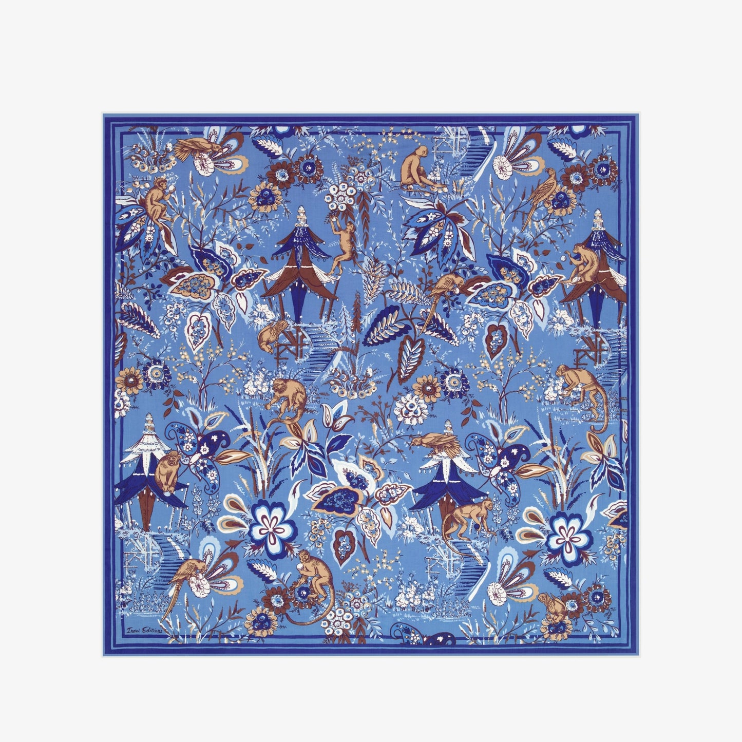 Carré 130 - Pagode - Bleu