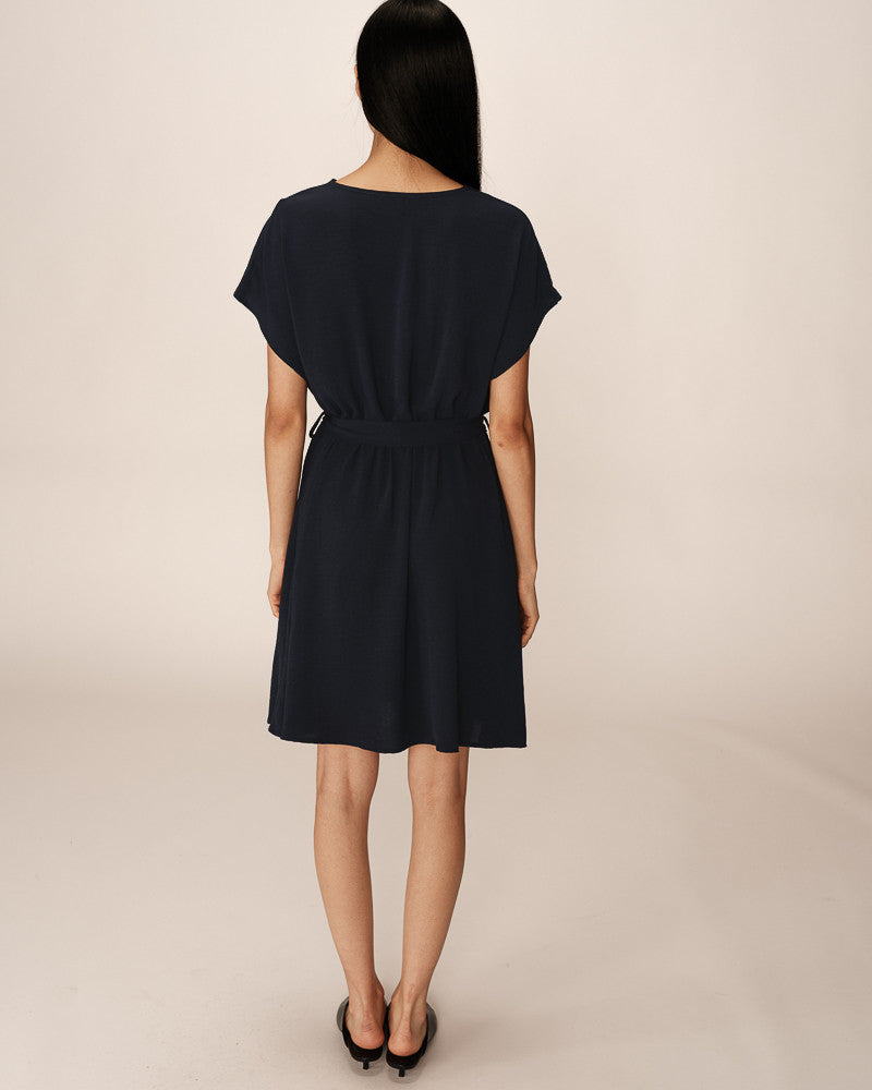 ROBE COURTE MARINE PAPAYE