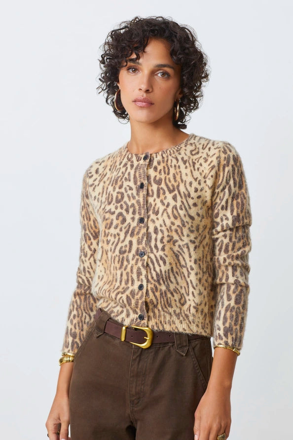 Gacia Gilet léopard beige
