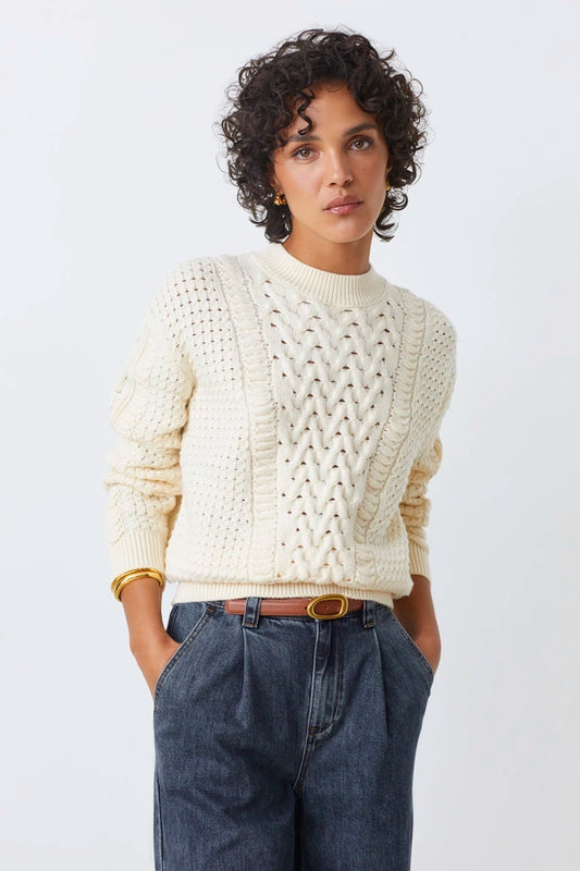 Pull Percy Blanc Cassé