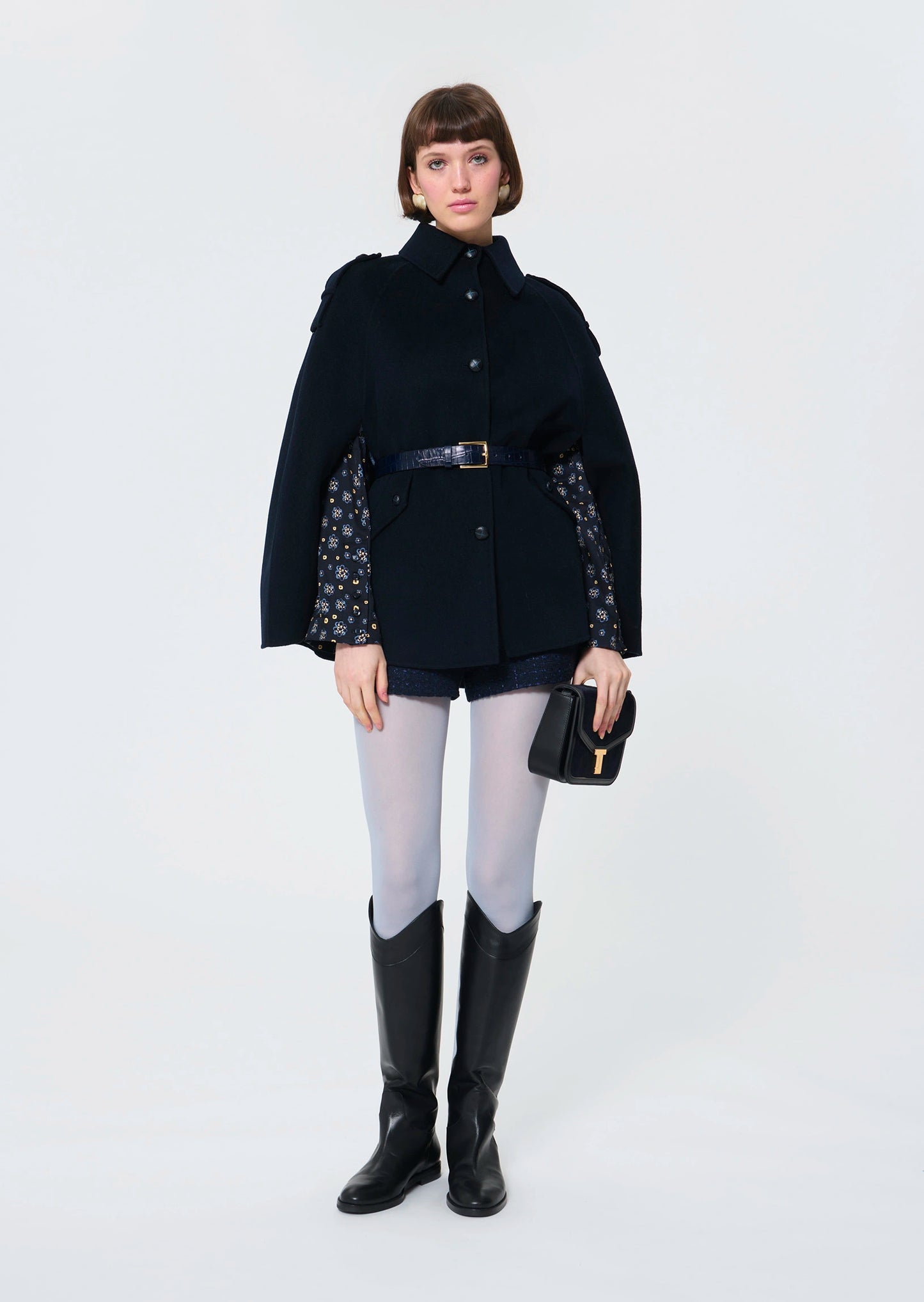 Cape Majorelle bleu nuit en laine double face