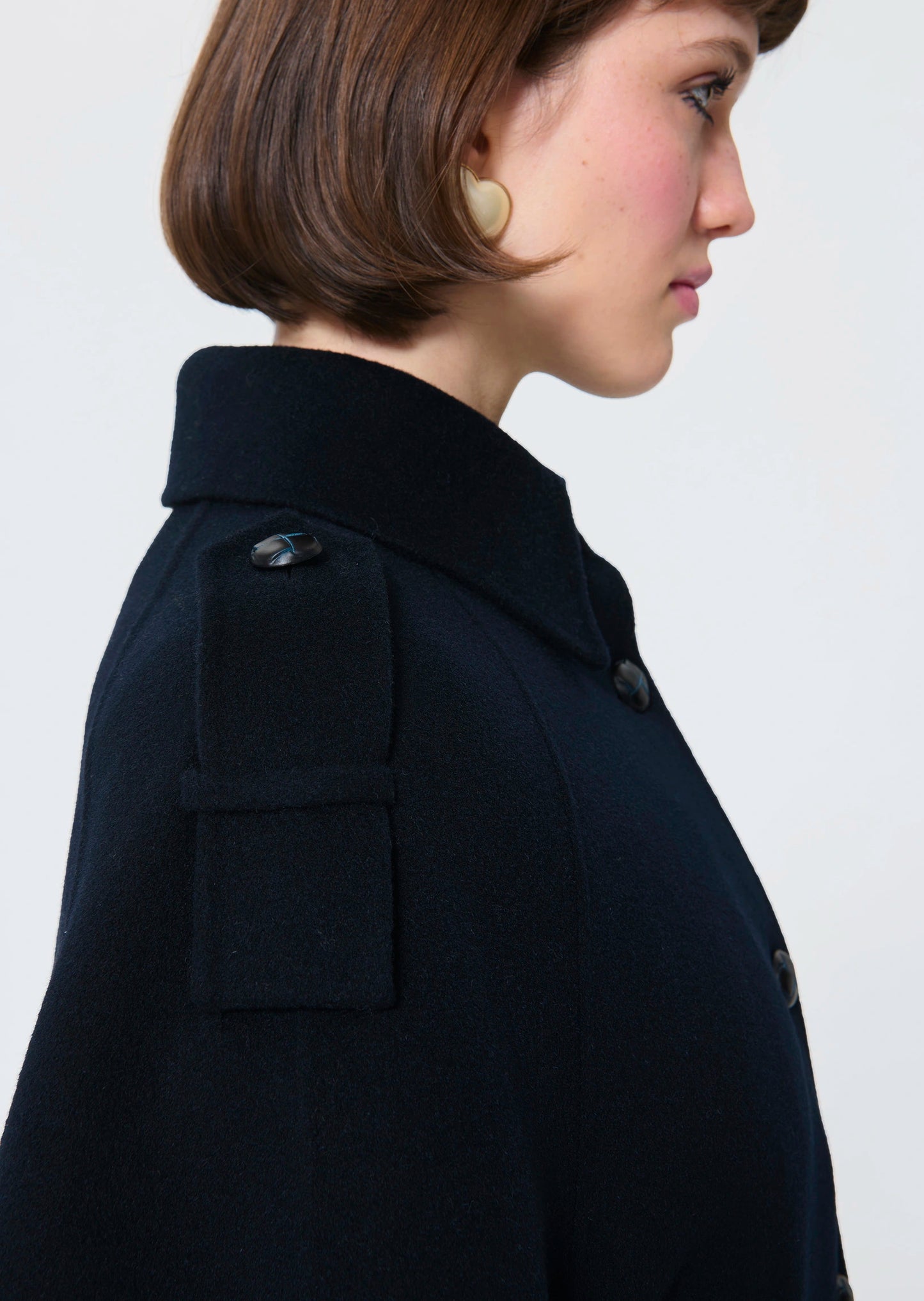 Cape Majorelle bleu nuit en laine double face