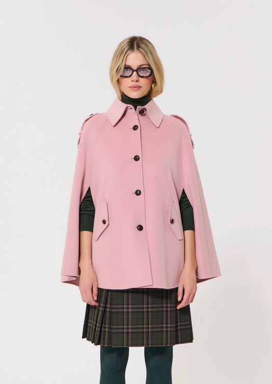 Cape Majorelle rose pâle en laine double face