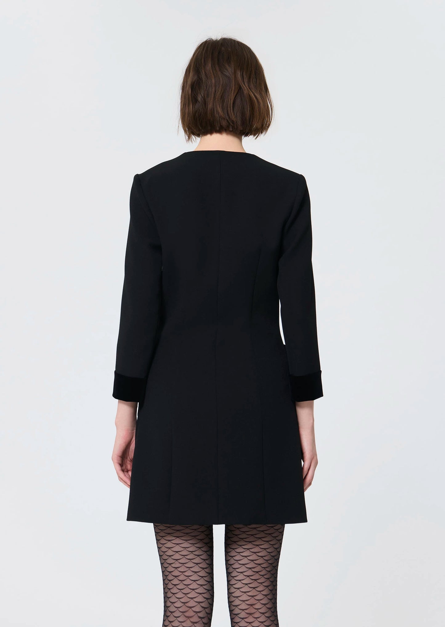 Robe Rosari noire en crêpe