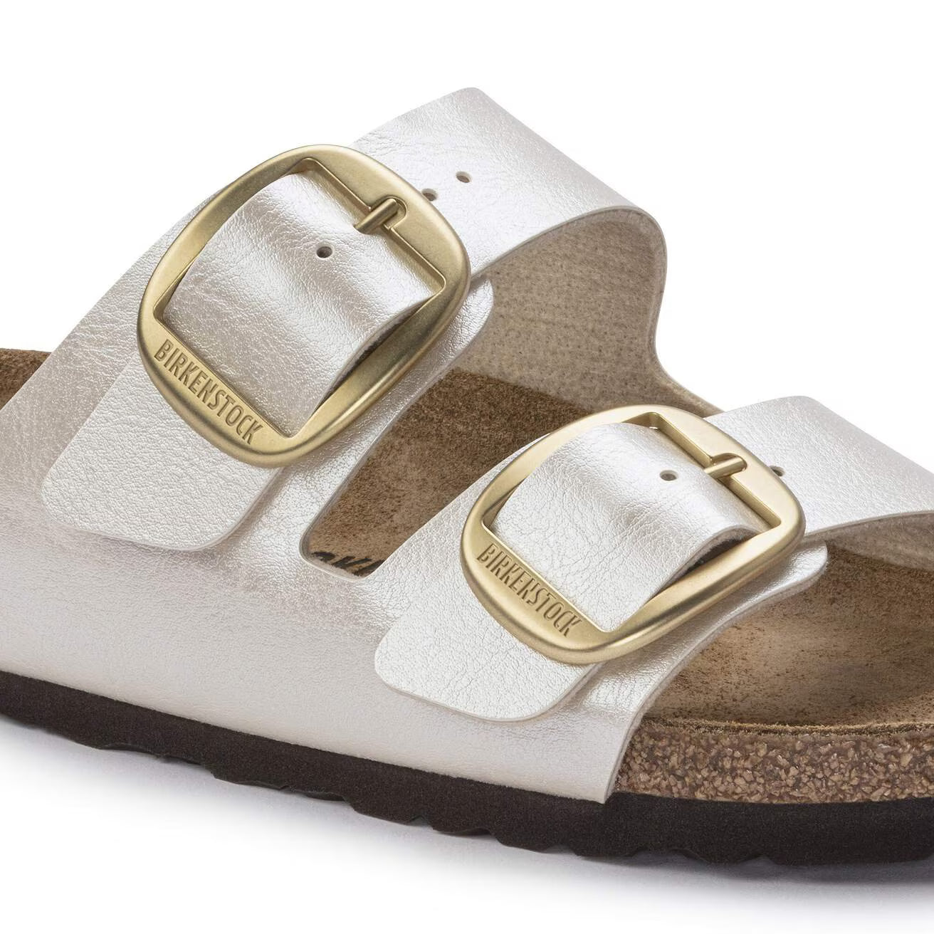 Sandale Arizona Big Buckle Graceful Pearl White