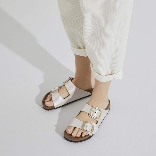 Sandale Arizona Big Buckle Graceful Pearl White
